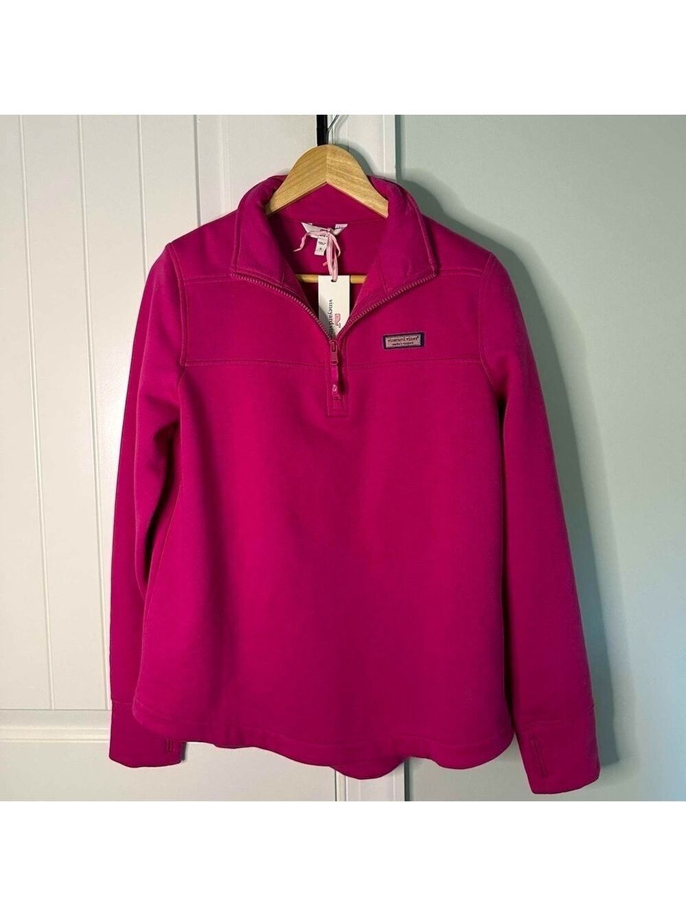 Vinyard Vines-Surf Terry Shep Shirt-size Small-berry relaxed fit-NWT - Picture 5 of 9